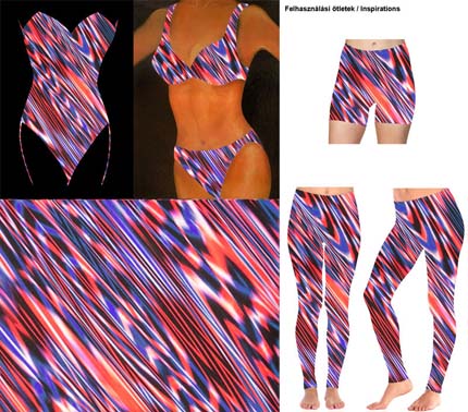 Csíkos fürdőruha anyag